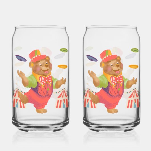 Circus Beer Soda Glass Blikvorm Glas (Achterkant)