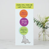 Circus Big Top Birthday Party Invitation Kaart (Staand voorkant)