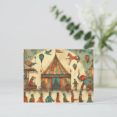  Circus Big Top Collage Briefkaart (Staand voorkant)