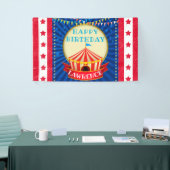 Circus Big Top Tent| Rood|White & Blue Birthday Spandoek (Beurs)