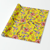 Circus Big Top Wrapping Paper Cadeaupapier (Uitgerold)