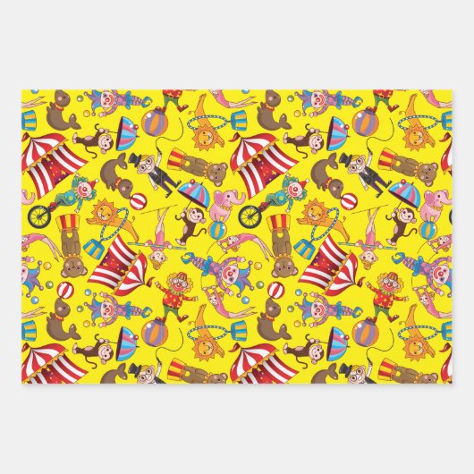 Circus Big Top Wrapping Paper Set (Voorkant)