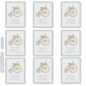 Circus Bike blauw Boekplaat Sticker (Voorkant)