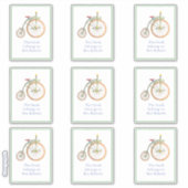 Circus Bike green Bookplate Sticker (Voorkant)