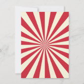 Circus Birthday Carnival Cute Waterverf Kinder Kaart (Achterkant)