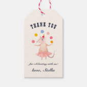 Circus Birthday Favor Tags Cadeaulabel (Voorkant)
