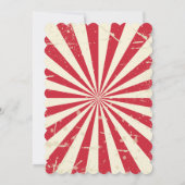 Circus Birthday Invitation Carnival Invite Kaart (Achterkant)