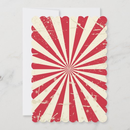 Circus Birthday Invitation Carnival Invite Kaart (Achterkant)