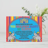 Circus Birthday Invite Kaart (Staand voorkant)