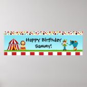 Circus Birthday Party Banner 40x12 Poster (Voorkant)