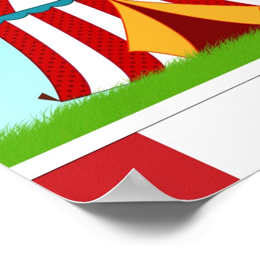 Circus Birthday Party Banner 40x12 Poster (Hoek)