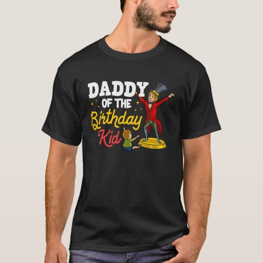 Circus Birthday Party Dad Theme Cake Carnival Ring T-shirt (Voorkant)