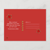 Circus Birthday Party Event Red White Gold Striped Aankondigingskaart (Achterkant)