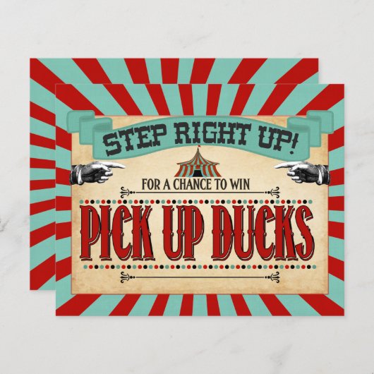 Circus Birthday Party Game Sign (Voorkant / Achterkant)