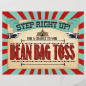 Circus Birthday Party Game Sign Bean Bag Toss (Voorkant)