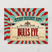 Circus Birthday Party Game Sign Bulls Eye (Voorkant / Achterkant)