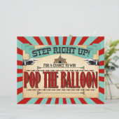 Circus Birthday Party Game Sign Pop de ballon (Staand voorkant)