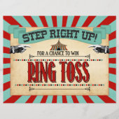 Circus Birthday Party Game Sign Ring Toss (Voorkant)