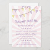 Circus Birthday Party Kaart (Voorkant / Achterkant)