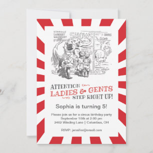  Circus Birthday Party Kaart