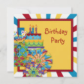 Circus Birthday Party Kaart (Voorkant)