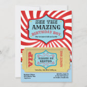  Circus Birthday Party Kaart (Voorkant)