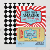  Circus Birthday Party Kaart (Voorkant / Achterkant)