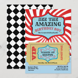 Circus Birthday Party Kaart