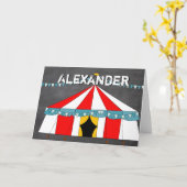 Circus Birthday Party Kaart (Gele Bloem)