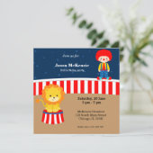 Circus Birthday party Kaart (Staand voorkant)