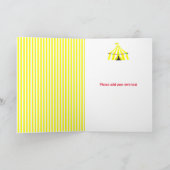 Circus Birthday Party Yellow Kaart (Binnen)