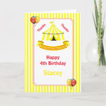 Circus Birthday Party Yellow