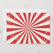 Circus Birthday Photo Invitation Carnival Invite Kaart (Achterkant)