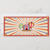Circus Birthday Ticket Uitnodiging (Achterkant)