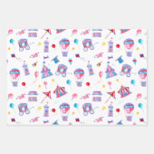  Circus Birthday Trio Naadloos papier Inpakpapier Vel (Voorkant)