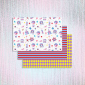  Circus Birthday Trio Naadloos papier Inpakpapier Vel
