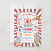Circus Birthday Uitnodiging (Voorkant)