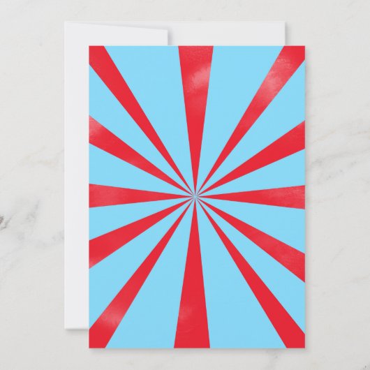 Circus Birthday Uitnodiging (Achterkant)