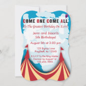 Circus Birthday Uitnodiging (Voorkant)