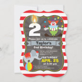 Circus Birthday Uitnodiging (Voorkant)