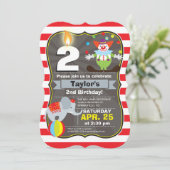 Circus Birthday Uitnodiging (Staand voorkant)