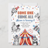 Circus Birthday Uitnodiging | Carnaval-uitnodiging (Voorkant)