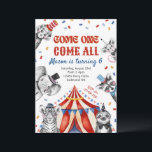 Circus Birthday Uitnodiging | Carnaval-uitnodiging<br><div class="desc">Circus Animals Birthday Invitation. Klaar om door u gepersonaliseerd te worden!</div>