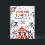 Circus Birthday Uitnodiging | Carnaval-uitnodiging<br><div class="desc">Circus Animals Birthday Invitation. Klaar om door u gepersonaliseerd te worden!</div>