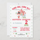 Circus Birthday-uitnodiging, kom er eentje, kom al Kaart (Voorkant)