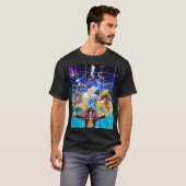 Circus Blauwe achtergrond T-shirt (Voorkant volledig)