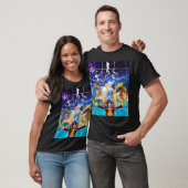 Circus Blauwe achtergrond T-shirt (Unisex)