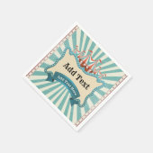 Circus Blauwgroen Red Tent  Birthday Party Napki Servet (Hoek)