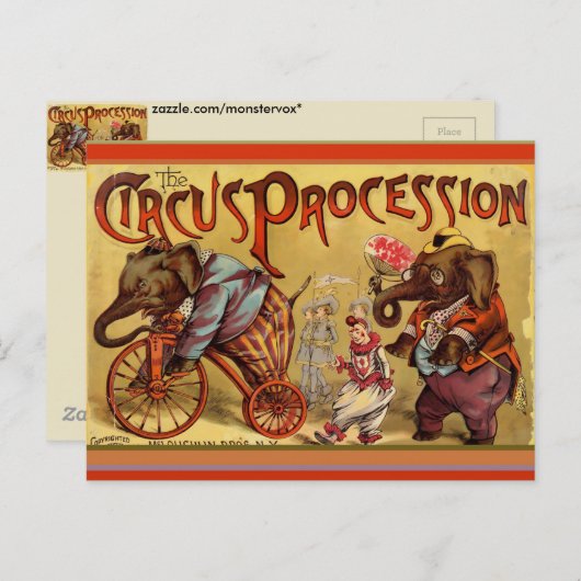 Circus Briefkaart (Voorkant / Achterkant)