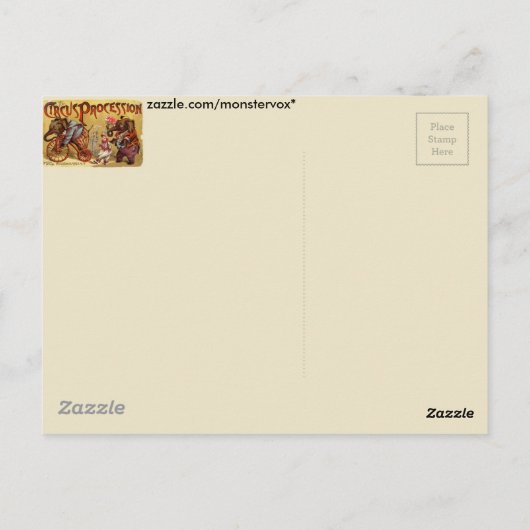 Circus Briefkaart (Achterkant)